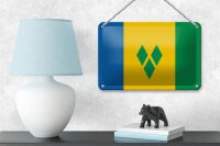 Blechschild Flagge Saint Vincent und Grenadinen 18x12cm Dekoration