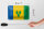 Blechschild Flagge Saint Vincent und Grenadinen 18x12cm Dekoration