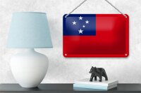 Blechschild Flagge Samoas 18x12cm Flag of Samoa Dekoration