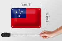 Blechschild Flagge Samoas 18x12cm Flag of Samoa Dekoration