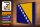 Holzschild Flagge Bosnien und Herzegowina 40x30cm Retro