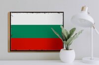 Holzschild Flagge Bulgariens 40x30cm Retro Flag Bulgaria
