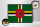 Holzschild Flagge Dominicas 40x30cm Retro Flag of Dominica