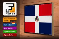 Holzschild Flagge Dominikanische Republik 40x30cm Retro