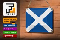 Blechschild Flagge Schottlands 18x12cm Flag of Scotland Dekoration