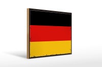 Holzschild Flagge Deutschlands 40x30cm Retro Flag Germany