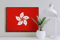 Holzschild Flagge Hongkongs 40x30cm Retro Flag Hong Kong  child