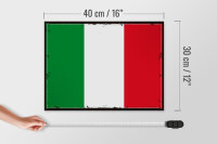 Holzschild Flagge Italiens 40x30cm Retro Flag of Italy
