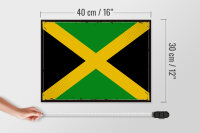 Holzschild Flagge Jamaikas 40x30cm Retro Flag of Jamaica