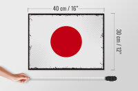 Holzschild Flagge Japans 40x30cm Retro Flag of Japan