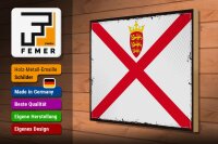 Holzschild Flagge Jerseys 40x30cm Retro Flag of Jersey