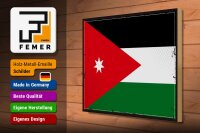 Holzschild Flagge Jordaniens 40x30cm Retro Flag of Jordan