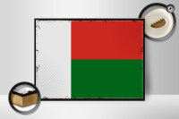 Holzschild Flagge Madagaskars 40x30cm Retro Madagascar