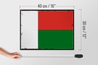 Holzschild Flagge Madagaskars 40x30cm Retro Madagascar