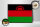 Holzschild Flagge Malawis 40x30cm Retro Flag of Malawi