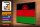 Holzschild Flagge Malawis 40x30cm Retro Flag of Malawi