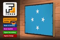 Holzschild Flagge Mikronesiens 40x30cm Retro Flag Micronesia