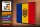 Holzschild Flagge Moldau 40x30cm Retro Flag of Moldova