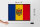 Holzschild Flagge Moldau 40x30cm Retro Flag of Moldova