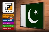Holzschild Flagge Pakistans 40x30cm Retro Flag of Pakistan