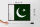 Holzschild Flagge Pakistans 40x30cm Retro Flag of Pakistan