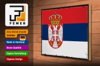 Holzschild Flagge Serbiens 40x30cm Retro Flag of Serbia