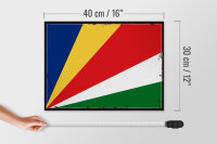 Holzschild Flagge Seychellen 40x30cm Retro Flag Seychelles