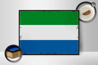Holzschild Flagge Sierra Leones 40x30cm Retro Sierra Leone