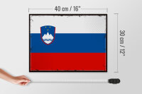 Holzschild Flagge Sloweniens 40x30cm Retro Flag Slovenia