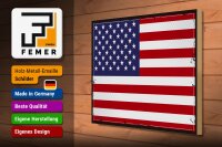 Holzschild Flagge Vereinigte Staaten 40x30cm Retro States
