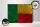 Holzschild Flagge Benins 40x30cm Flag of Benin Rost