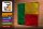 Holzschild Flagge Benins 40x30cm Flag of Benin Rost