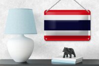 Blechschild Flagge Thailands 18x12cm Flag of Thailand Dekoration