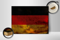 Holzschild Flagge Deutschland 40x30cm Flag Germany Rost