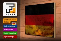 Holzschild Flagge Deutschland 40x30cm Flag Germany Rost