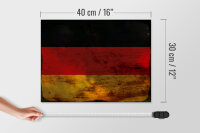 Holzschild Flagge Deutschland 40x30cm Flag Germany Rost