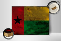 Holzschild Flagge Guinea-Bissau 40x30cm Guinea Rost