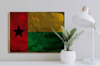 Holzschild Flagge Guinea-Bissau 40x30cm Guinea Rost