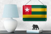 Blechschild Flagge Togos 18x12cm Flag of Togo Dekoration