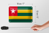 Blechschild Flagge Togos 18x12cm Flag of Togo Dekoration