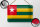 Blechschild Flagge Togos 18x12cm Flag of Togo Dekoration