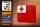 Blechschild Flagge Tongas 18x12cm Flag of Tonga Dekoration