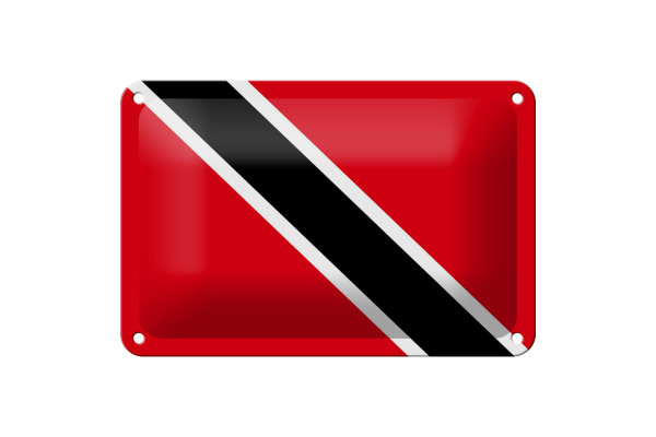 Blechschild Flagge Trinidad und Tobagos 18x12cm Falg Dekoration