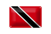 Blechschild Flagge Trinidad und Tobagos 18x12cm Falg Dekoration