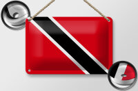 Blechschild Flagge Trinidad und Tobagos 18x12cm Falg Dekoration