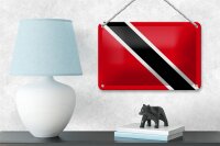 Blechschild Flagge Trinidad und Tobagos 18x12cm Falg Dekoration