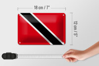 Blechschild Flagge Trinidad und Tobagos 18x12cm Falg Dekoration