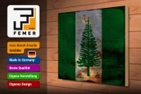 Holzschild Flagge Norfolkinsel 40x30cm Flag Rost