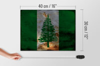 Holzschild Flagge Norfolkinsel 40x30cm Flag Rost