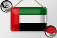 Blechschild Flagge Vereinigten Arabischen Emirate 18x12cm Dekoration